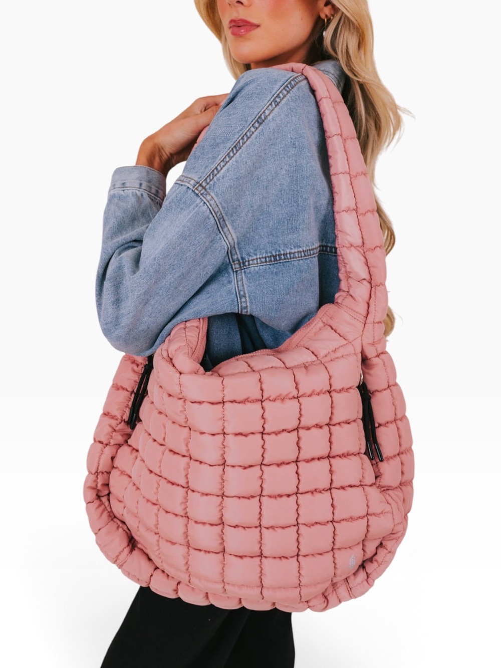 NWT Free People x FP Movement Quilted Carryall Bag - Ballet Slipper Pink